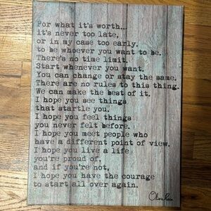 Inspirational Wooden Wall Art